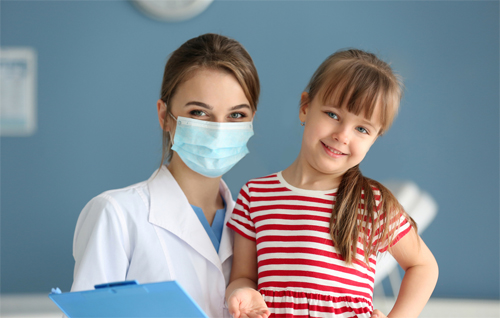 Doc with mask and young girl_w